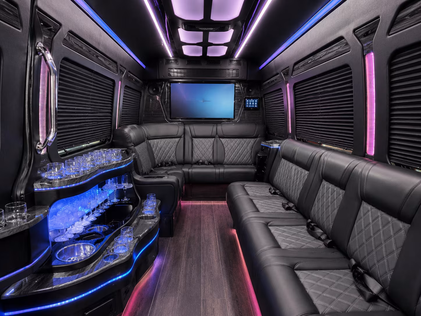 buses for oak park and agoura hills prom groups heading into the conejo valley