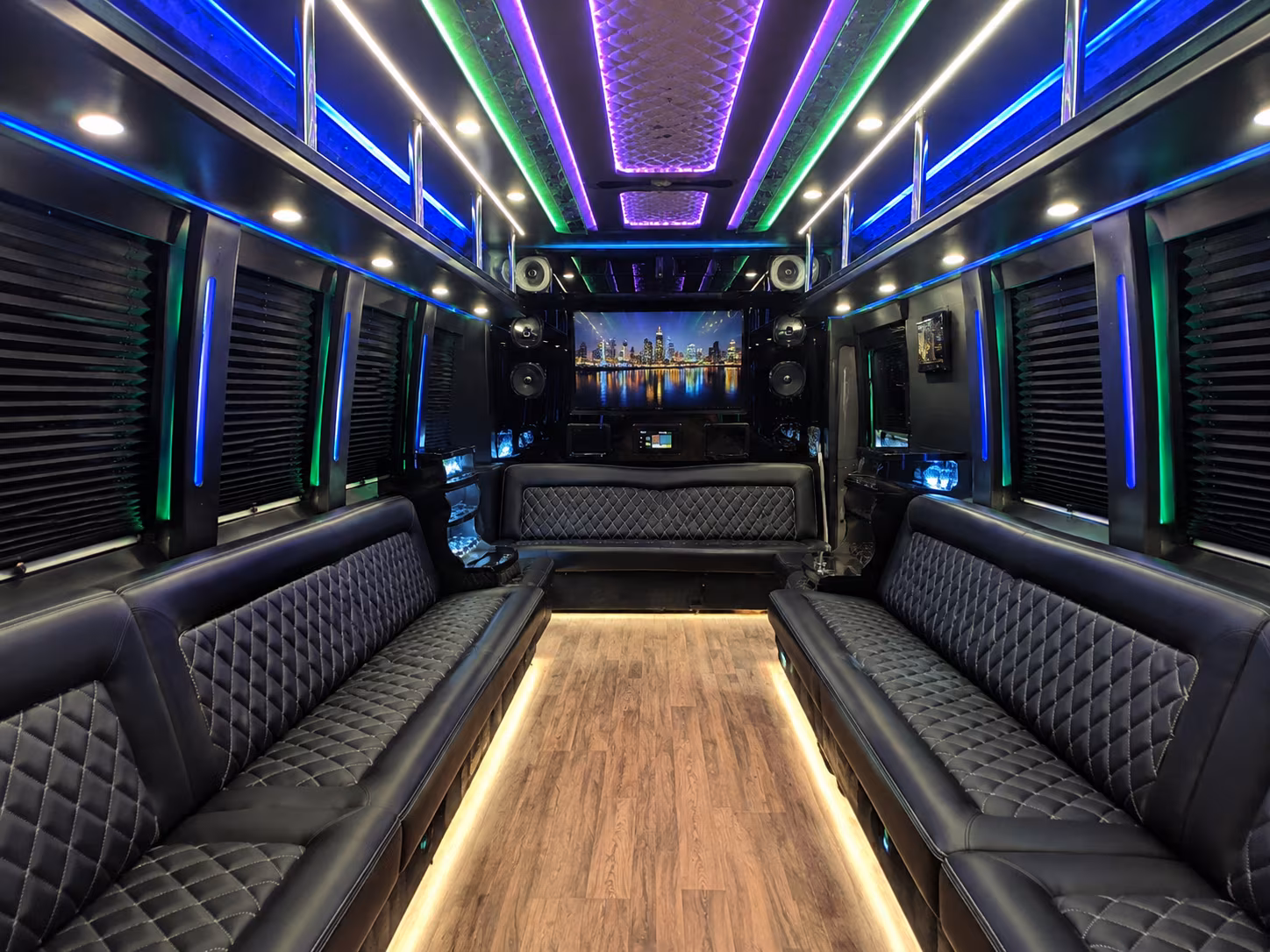 thousand oaks 25 passenger party bus interior