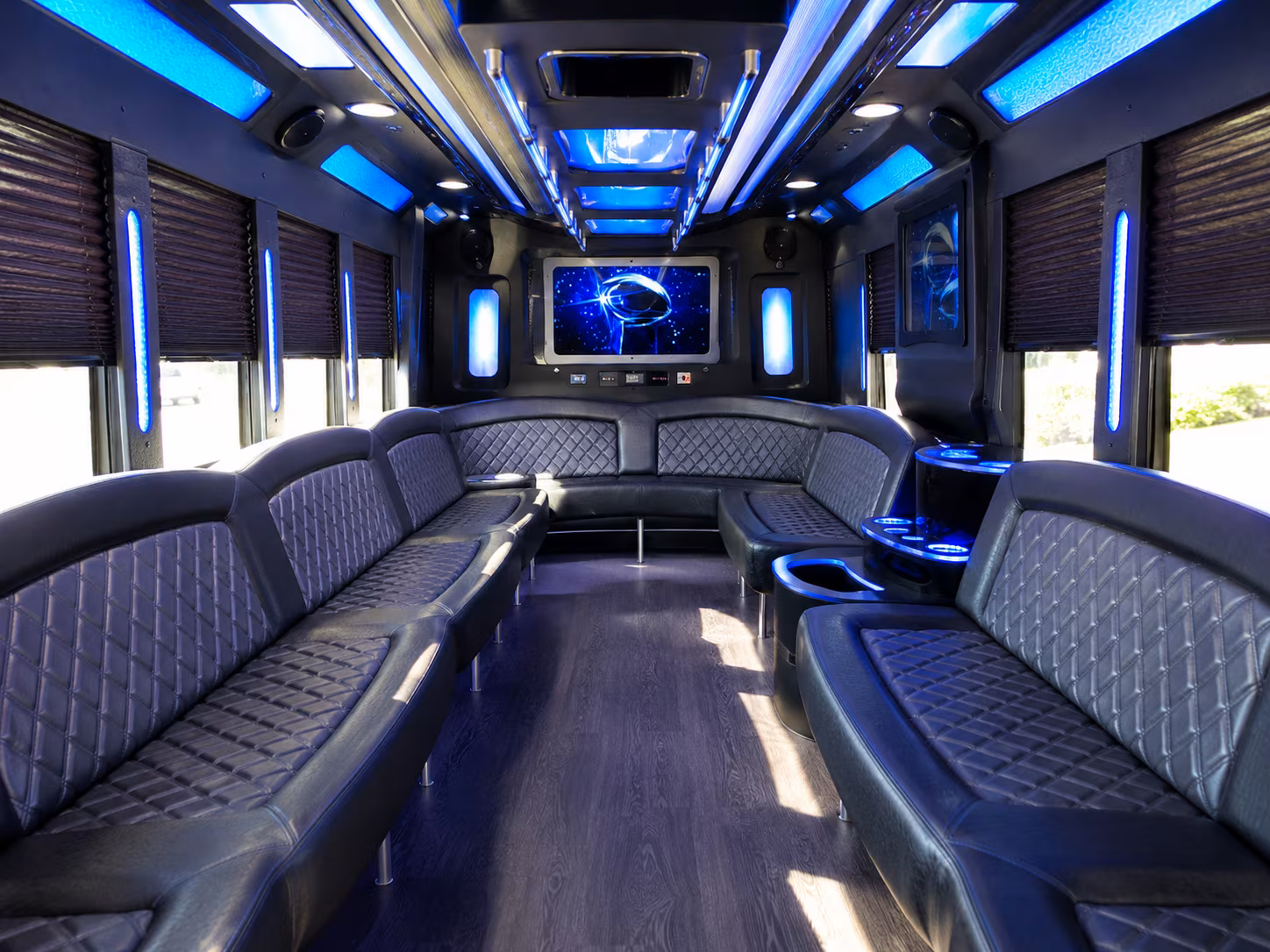 thousand oaks 28 passenger party bus inside