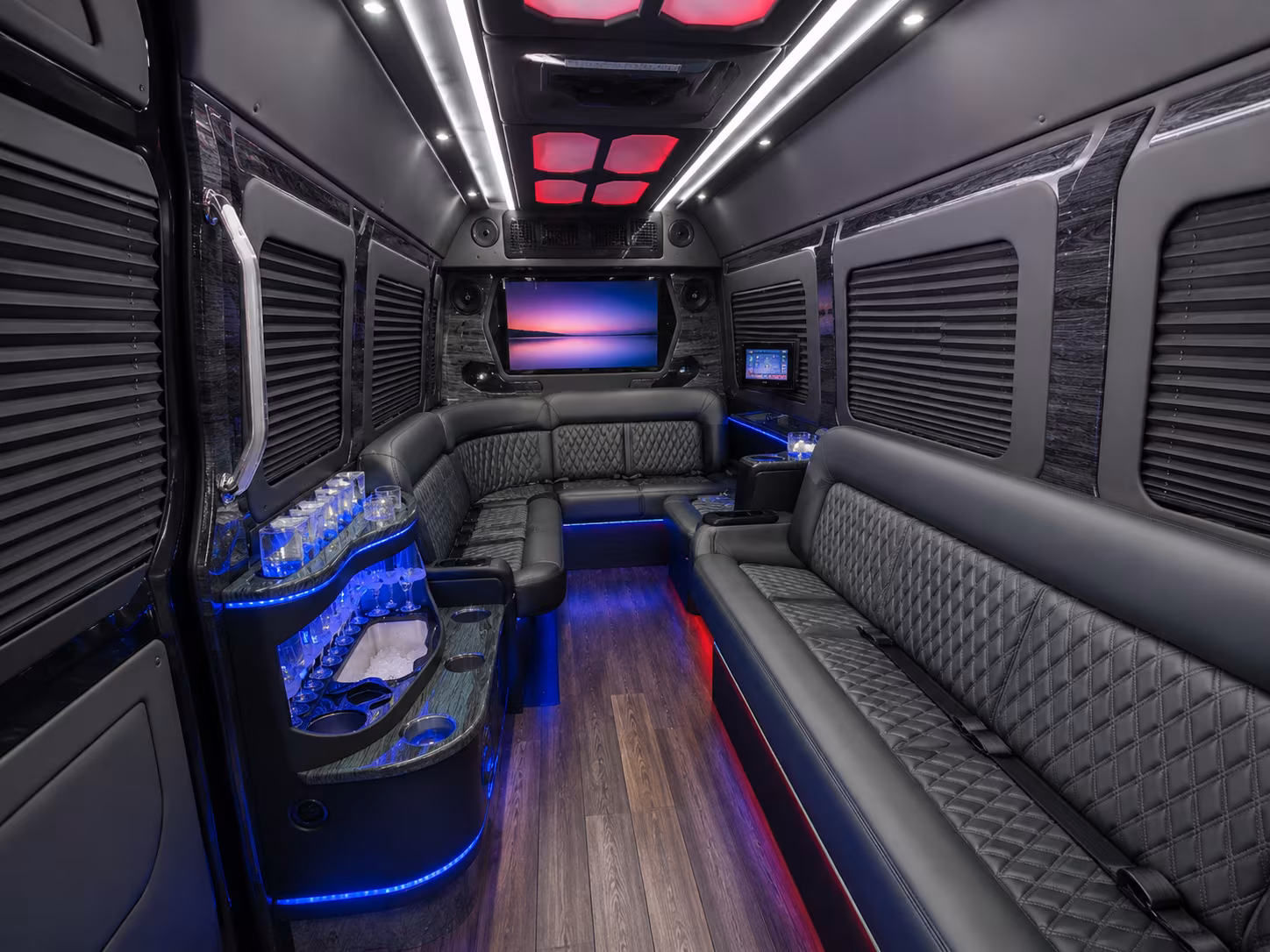 thousand oaks 40 passenger party bus interior