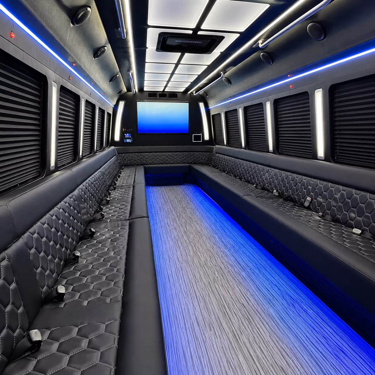 thousand oaks 50 passenger party bus inside
