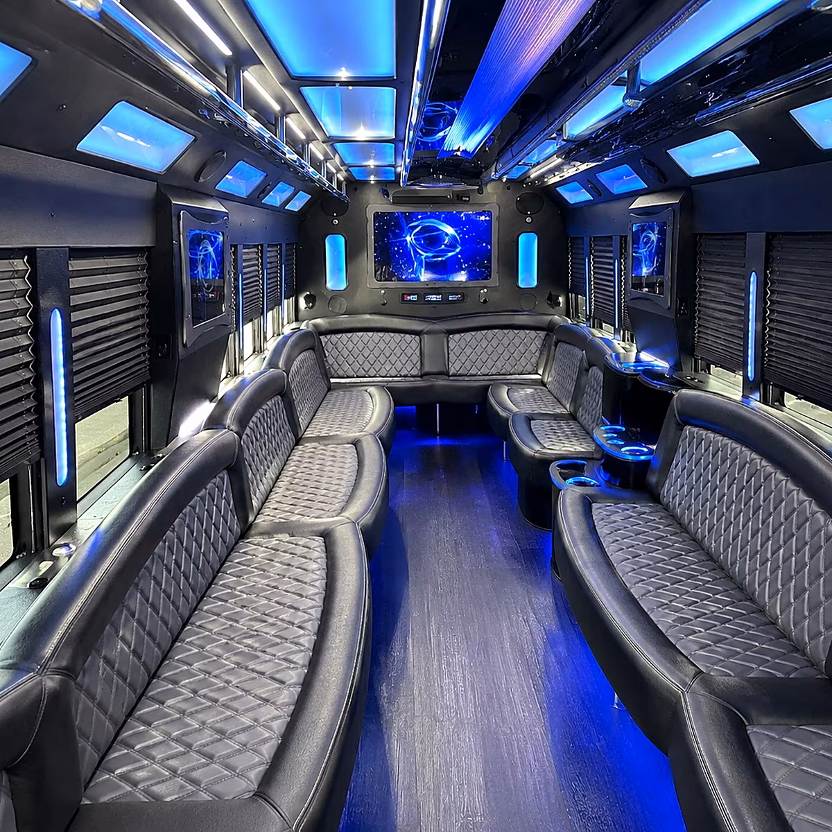 thousand oaks 50 passenger party bus interior